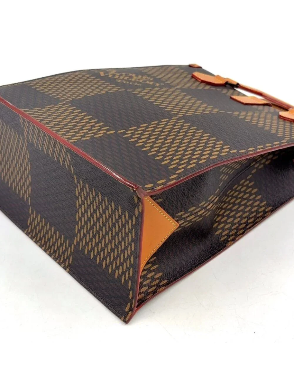Louis Vuitton Mini Tote Damier Ebene Giant LV Squared Shoulder Bag Leather